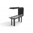 Bioethanol fireplace three sides long